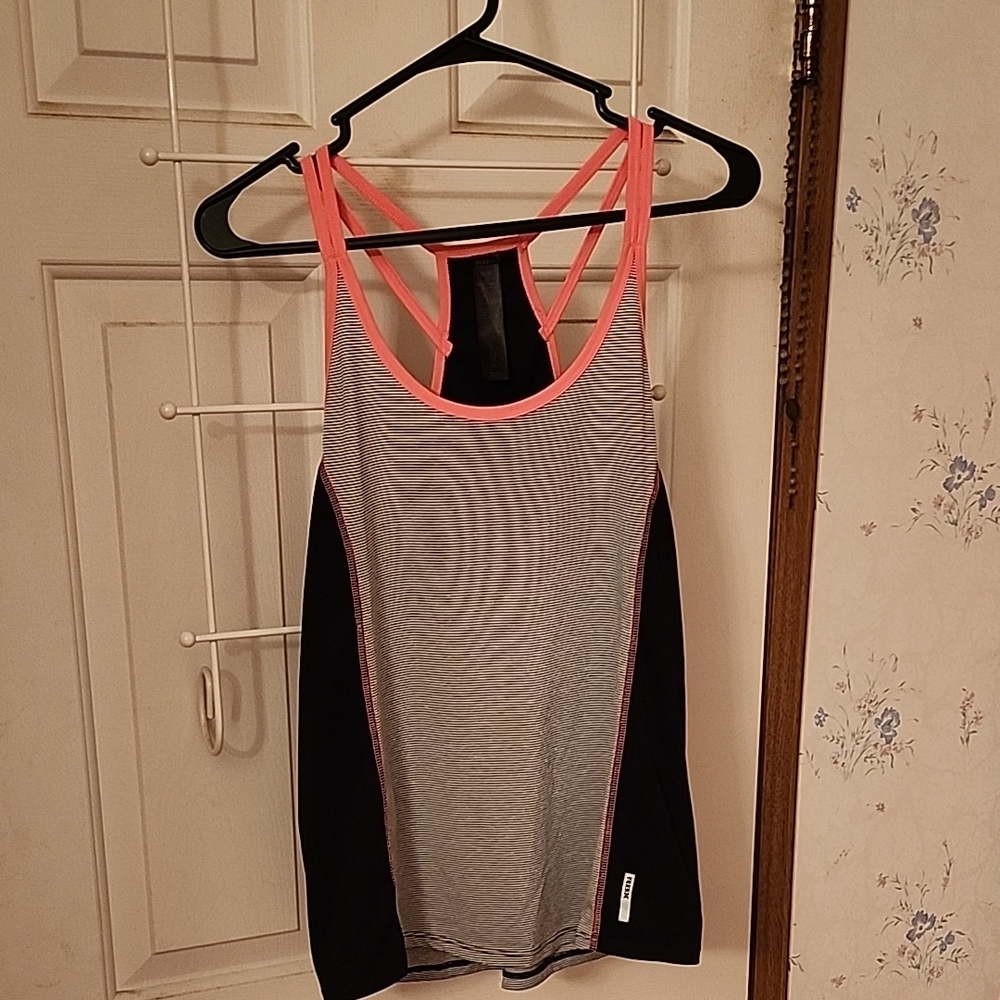 RBX Black and Pink Fitted Tank Top